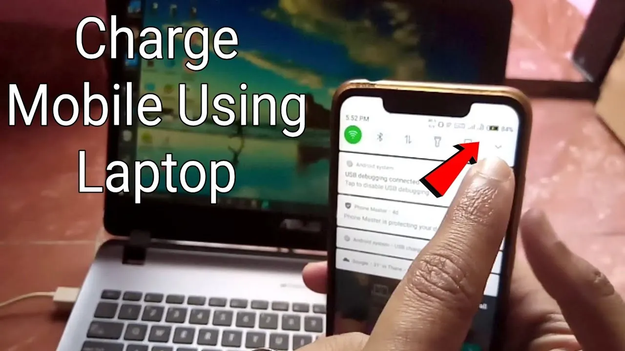 how to charge phone from laptop