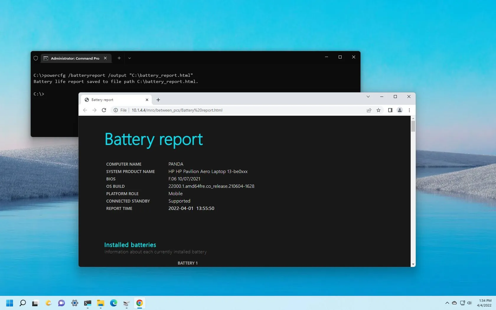 how to check laptop battery health windows 11