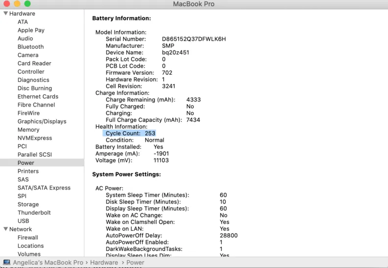 how to check what battery is in a laptop