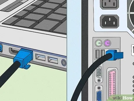 how to connect a pc and a laptop